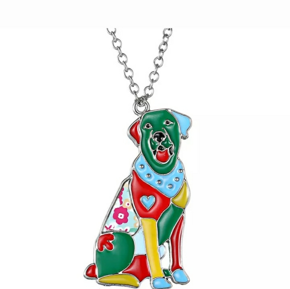 DOG NECKLACE WITH CHAIN NWT